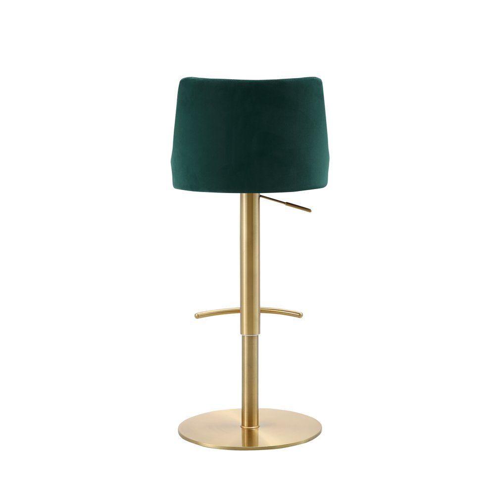 17" Modern Velvet Wingback Bar Chair