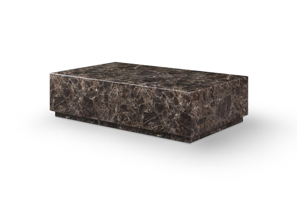 55" Pedestal Marble Coffee Table