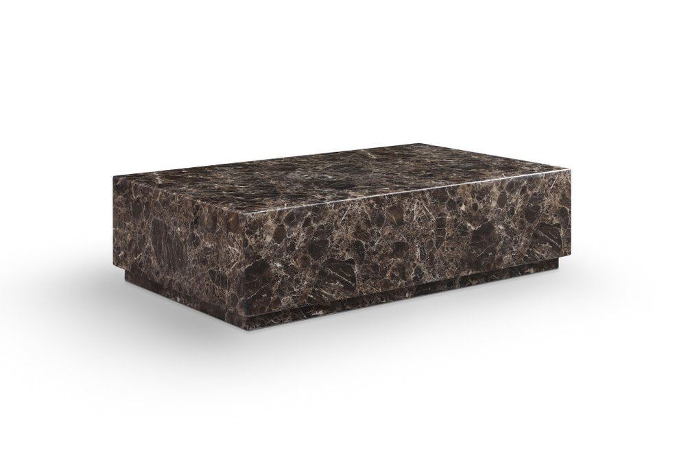 55" Pedestal Marble Coffee Table