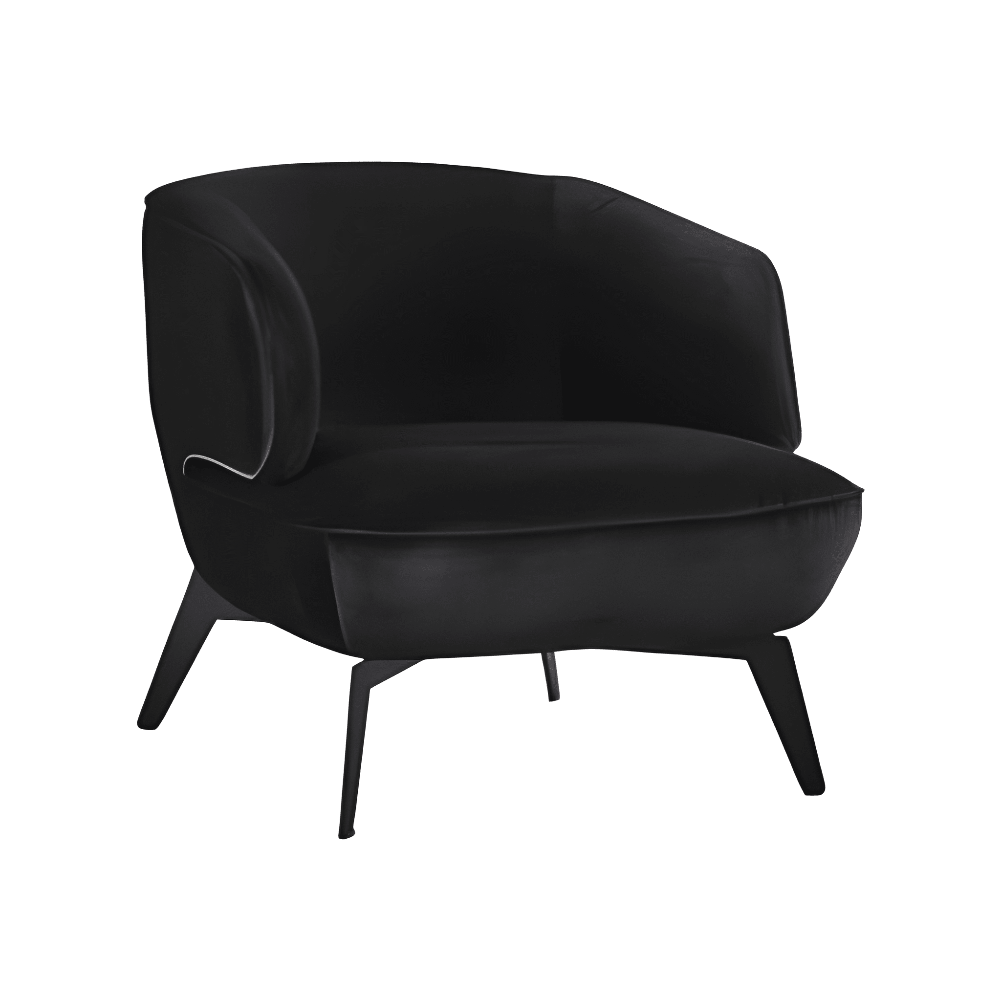 25" Velvet Deco Barrel Chair