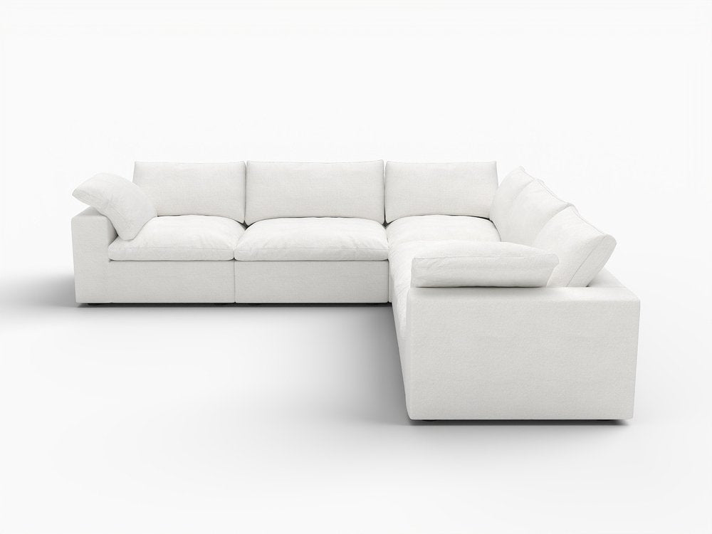 5 pc. 120" Linen Modular L-Shaped Corner Sectional