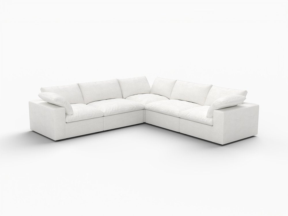 5 pc. 120" Linen Modular L-Shaped Corner Sectional