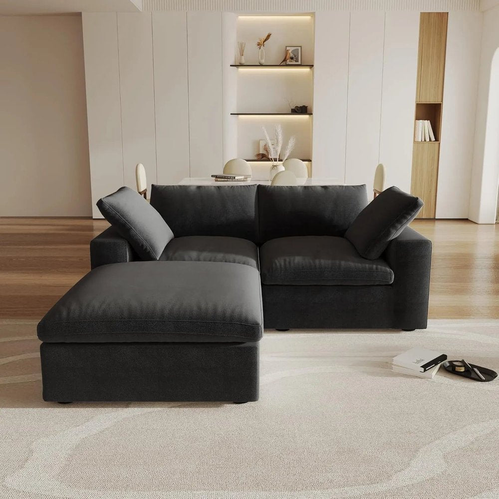 3 pc. 80" Modular Linen Corner Sectional