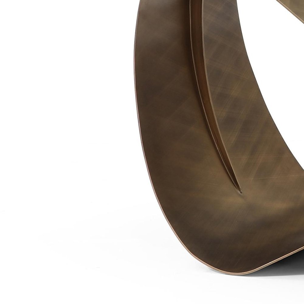 94" Bronze Metal Ribbon Dining Table