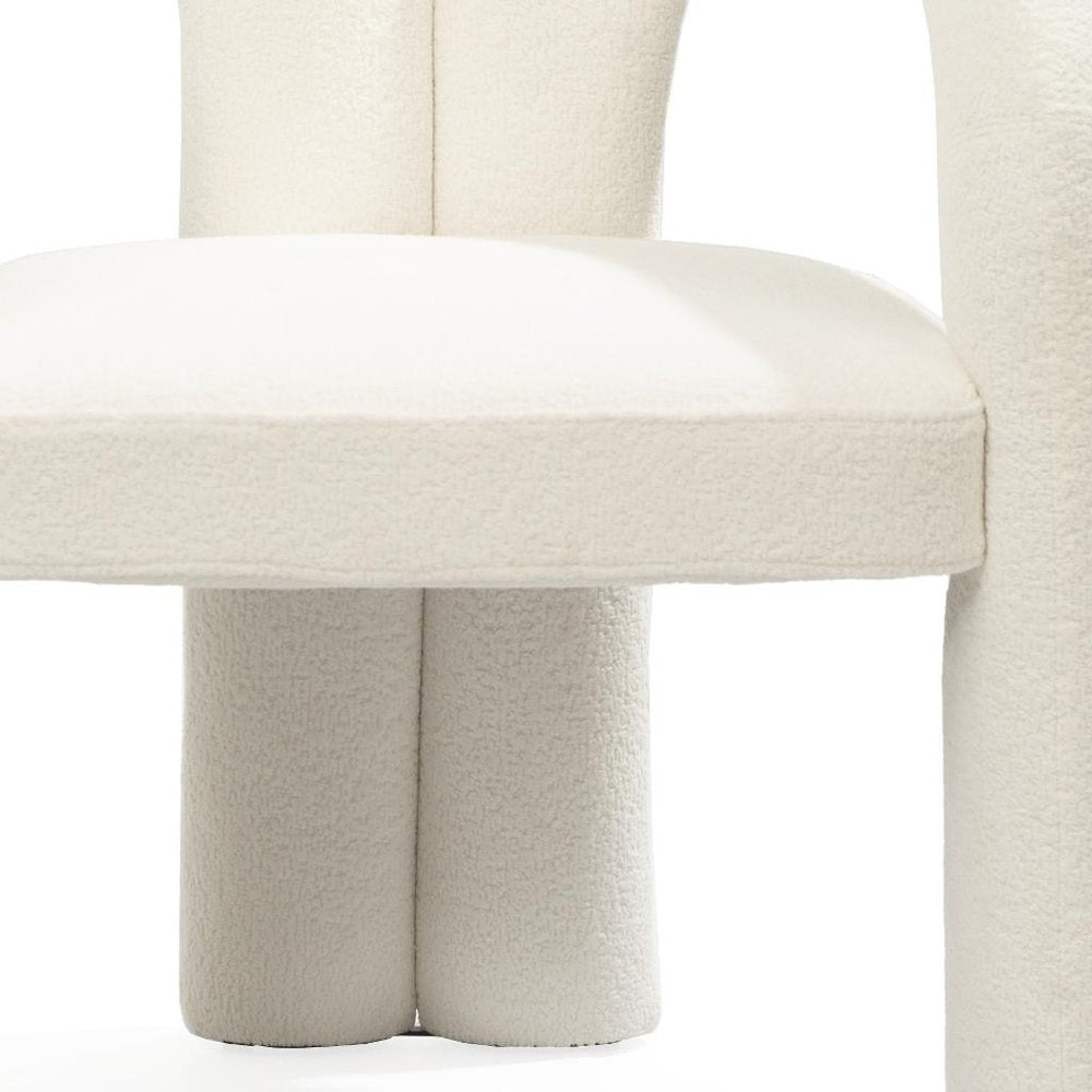 Bouclé Open Back Dining Chair