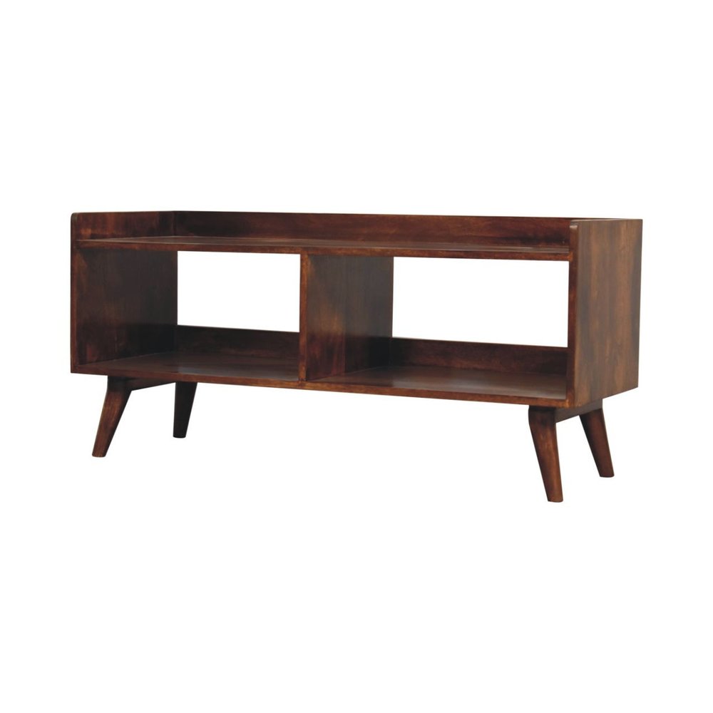 45" Brown Wood Open Rectangle Entertainment Stand