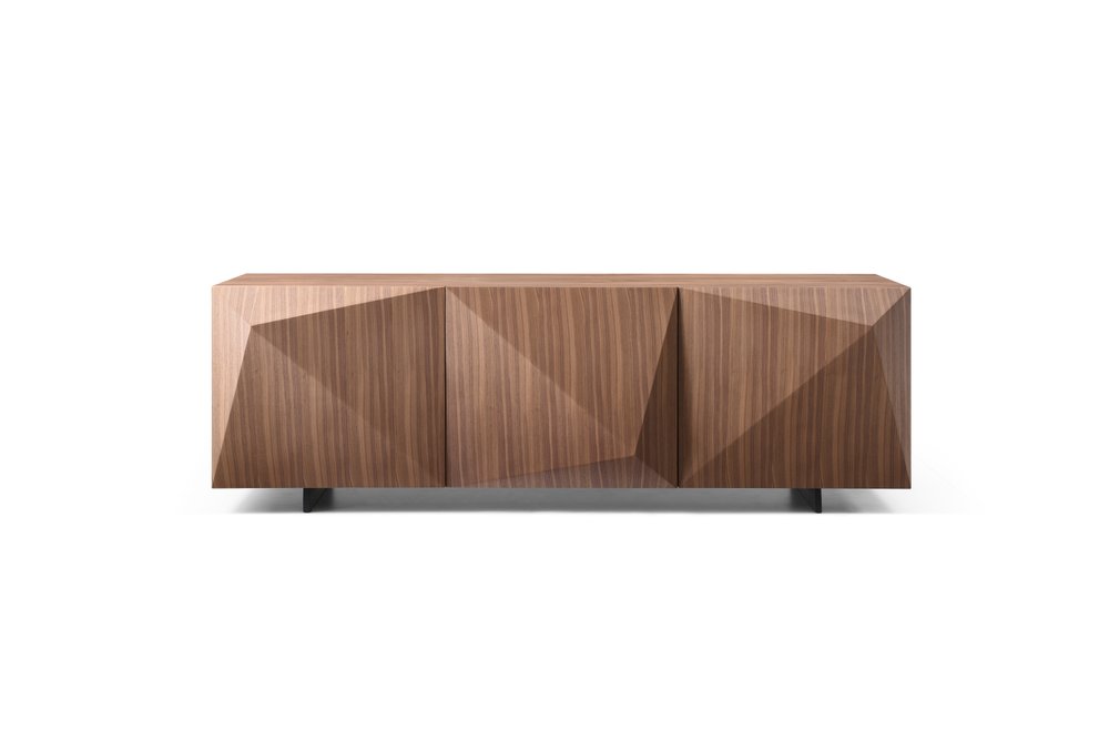 87" Brown Jagged Sideboard