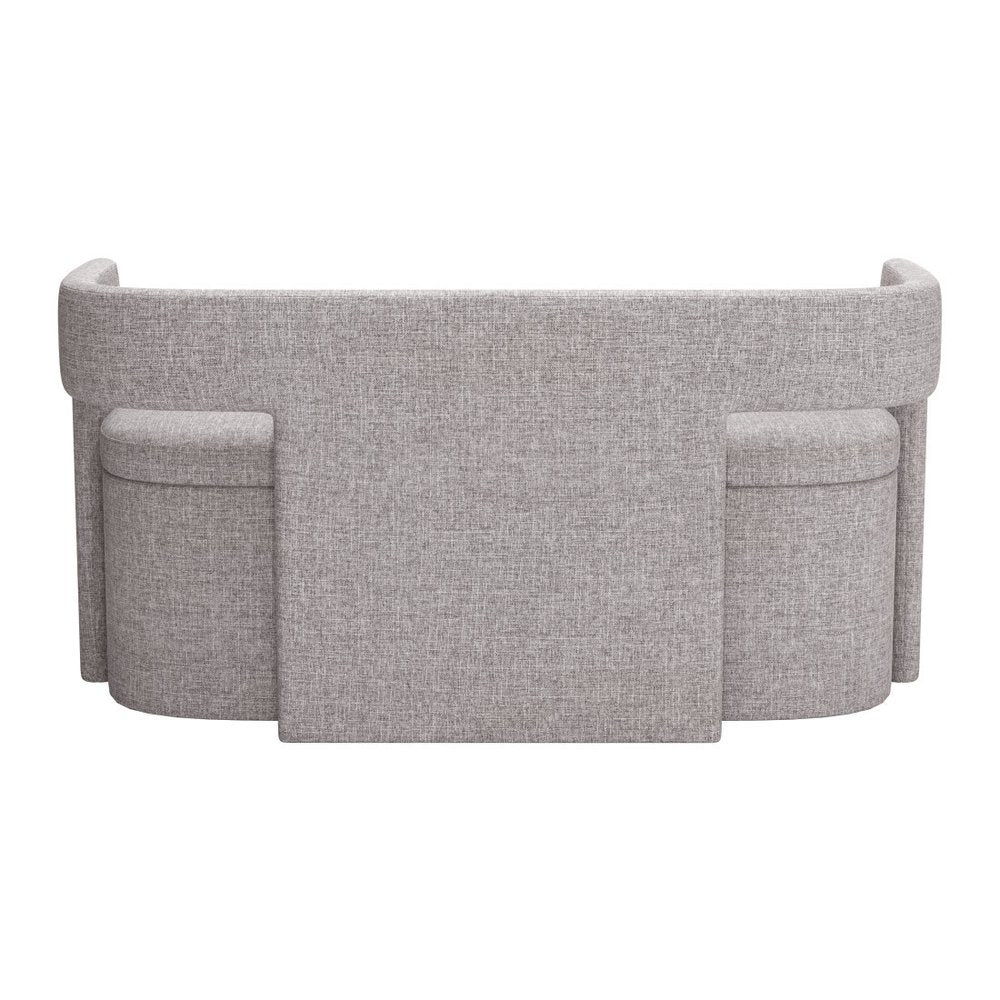55" Gray Flip Top Storage Bench