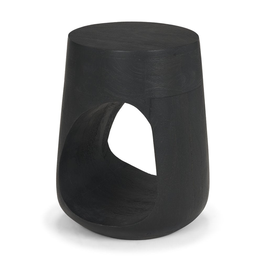 18" Wood Abstract Free-Form End Table