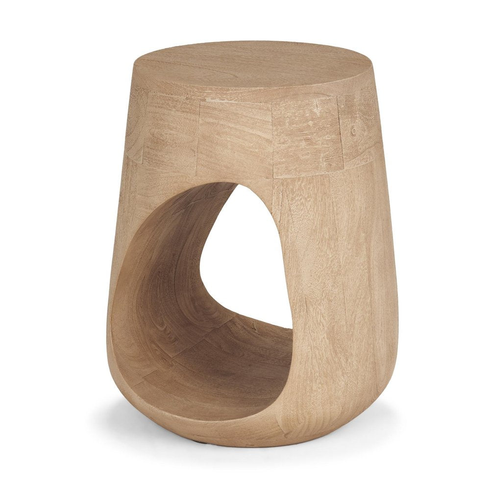 18" Wood Abstract Free-Form End Table