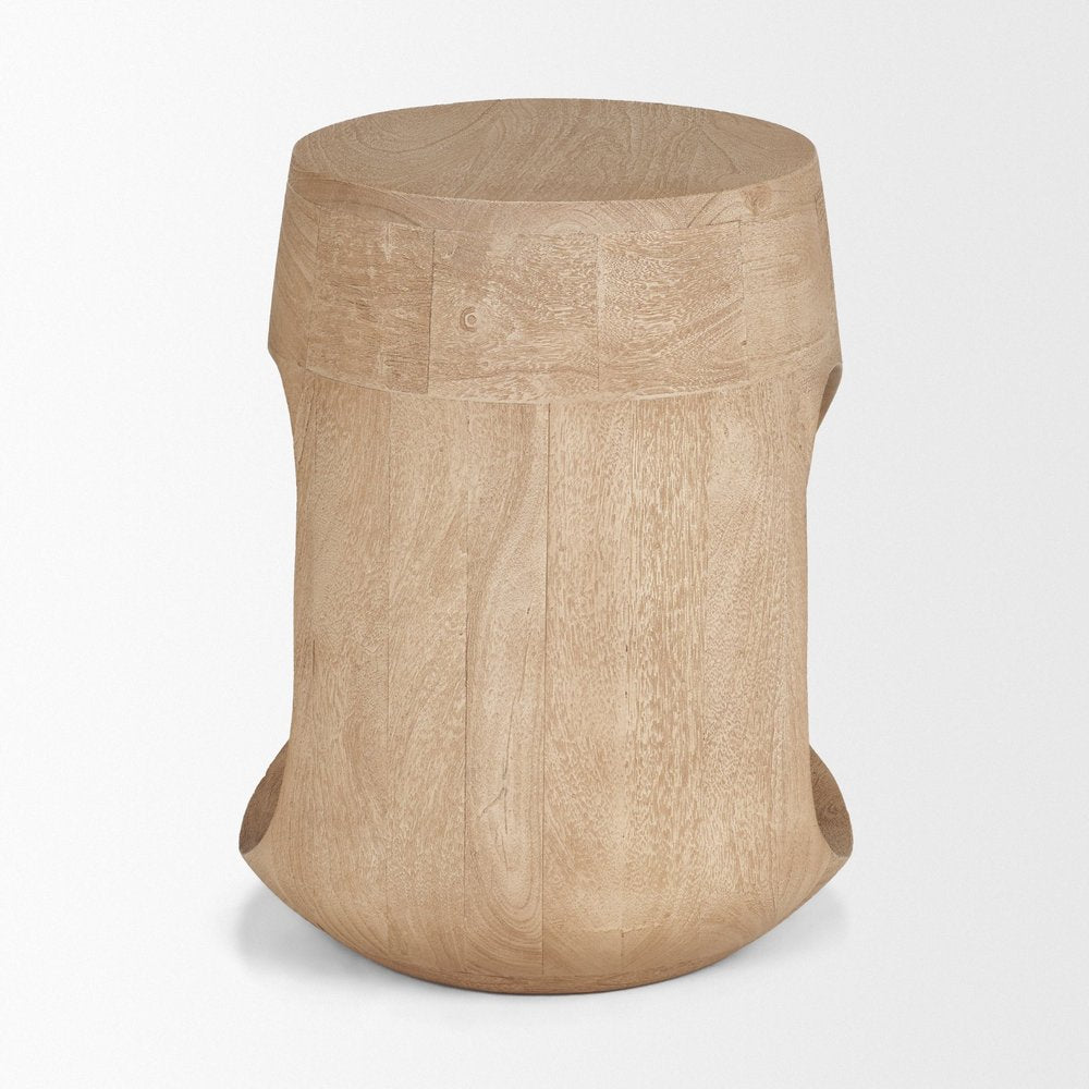 18" Wood Abstract Free-Form End Table