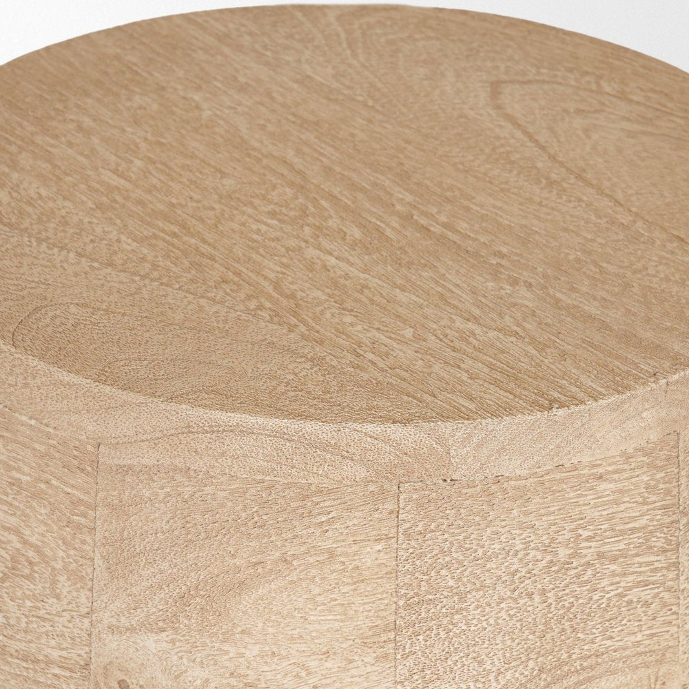 18" Wood Abstract Free-Form End Table