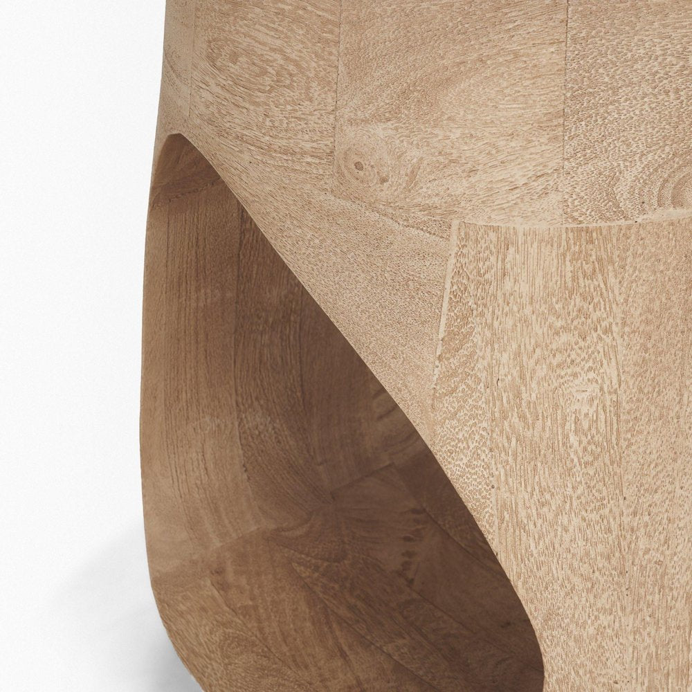 18" Wood Abstract Free-Form End Table