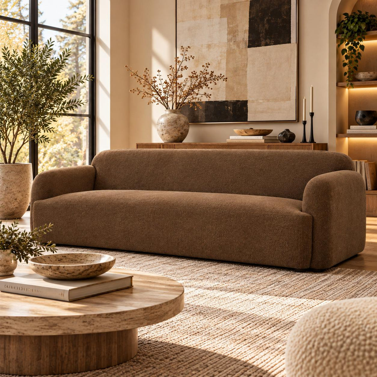 90" Foam Chenille Sofa