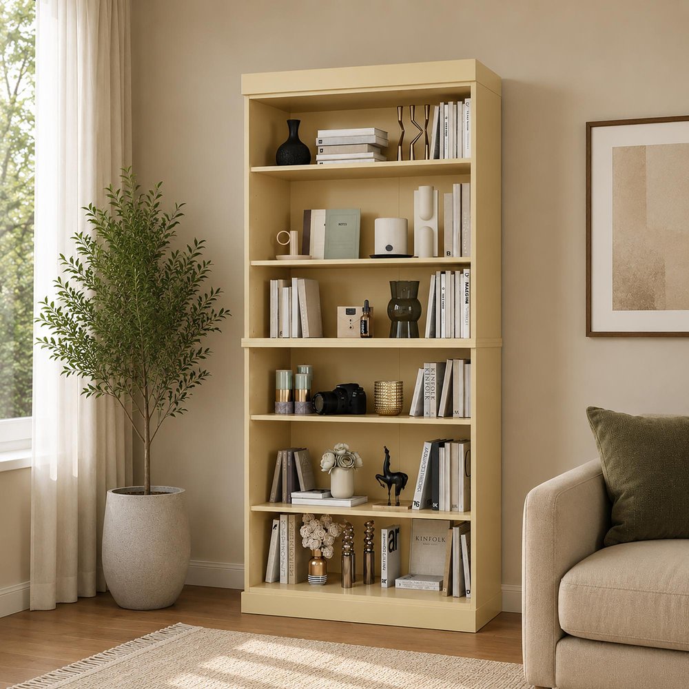 32" Adjustable Six Tier Library Bookcase