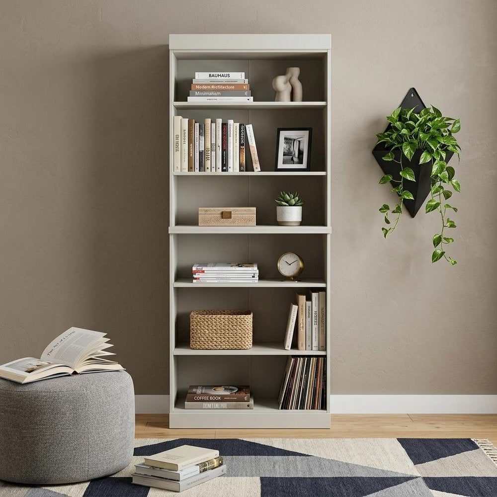 32" Adjustable Six Tier Library Bookcase