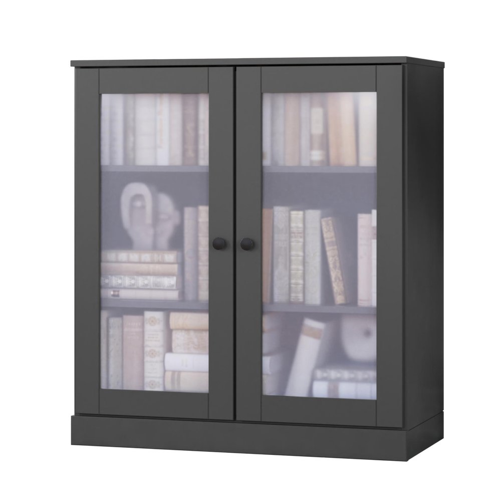 36" Contemporary Wood Three Tier Library Bookcase