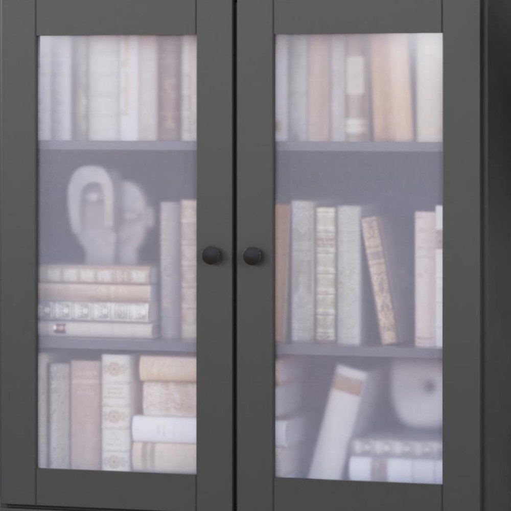 36" Contemporary Wood Three Tier Library Bookcase