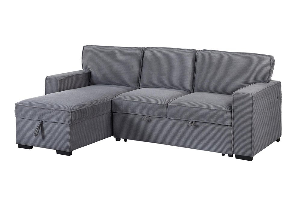 92" Light Gray Modular Sleeper Sofa