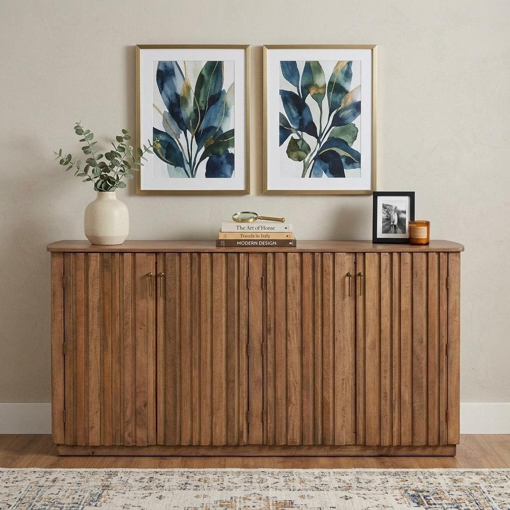 61" Fluted Wood Sideboard