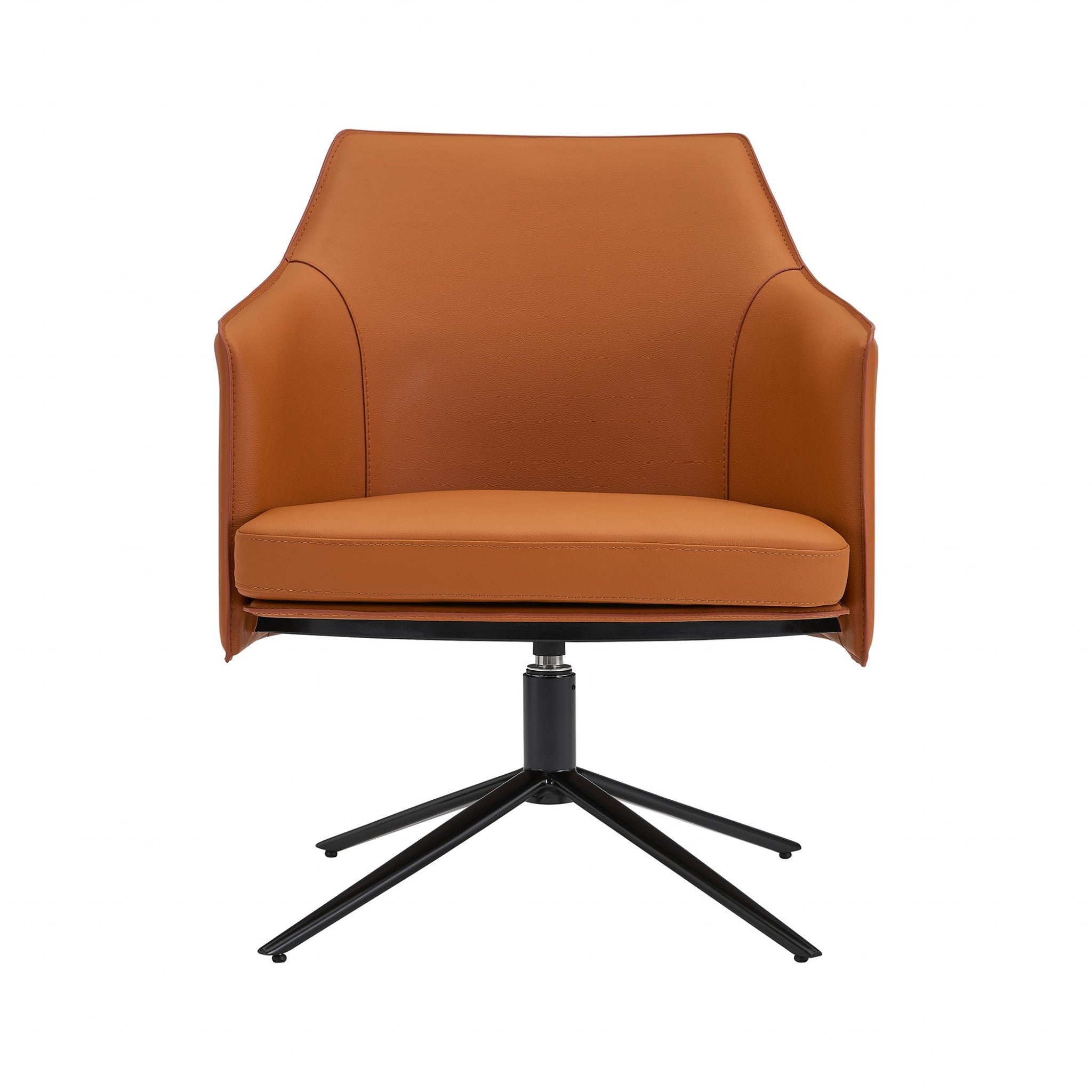 26" Faux Leather Spider Leg Swivel Chair