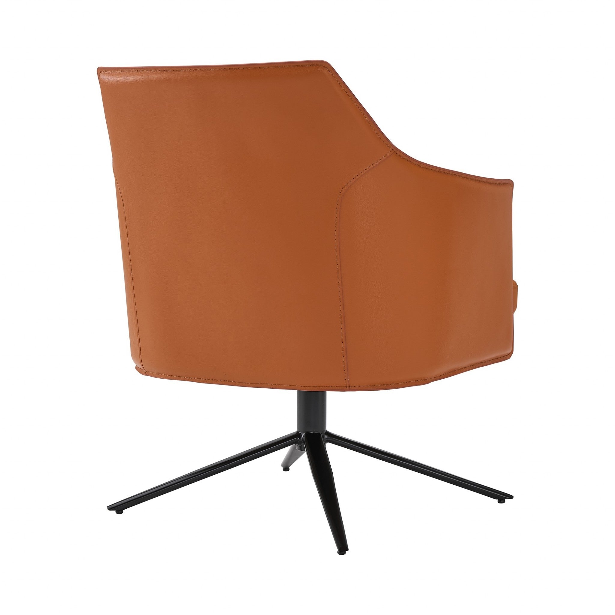 26" Faux Leather Spider Leg Swivel Chair
