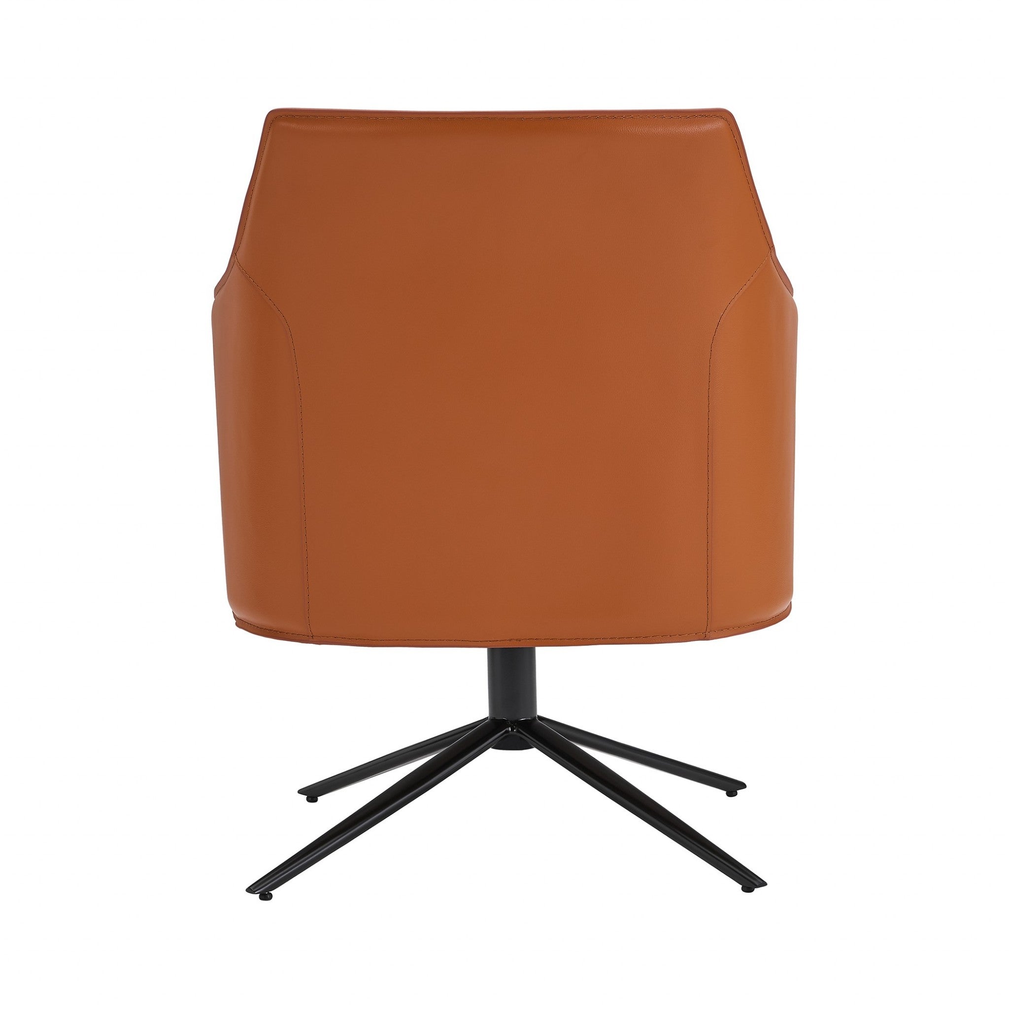 26" Faux Leather Spider Leg Swivel Chair