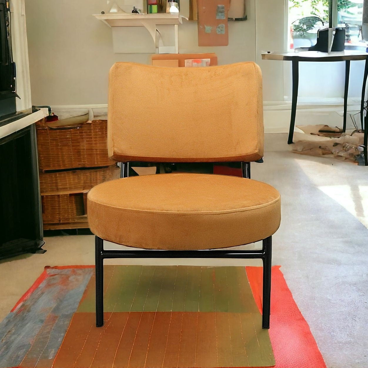 28" Orange Round Bottom Chair