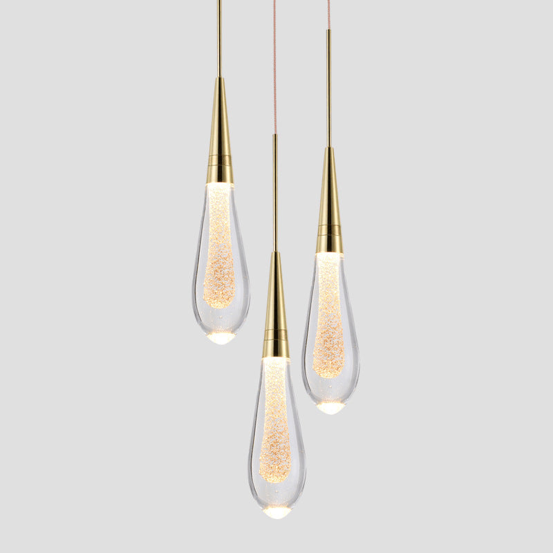 Gold Droplet Pendant Light