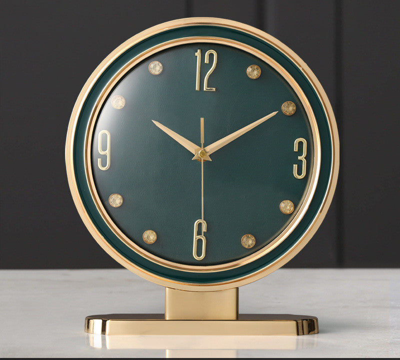 Gold Body Circle Desk Clock (Multiple Colors)