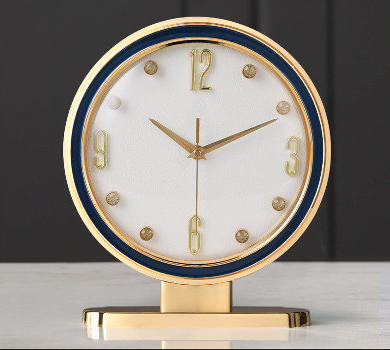 Gold Body Circle Desk Clock (Multiple Colors)