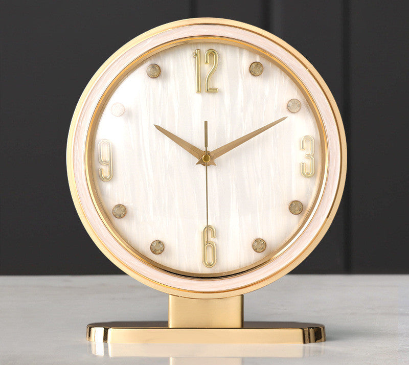 Gold Body Circle Desk Clock (Multiple Colors)