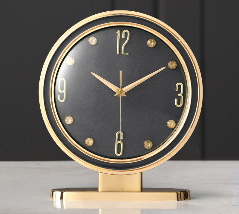 Gold Body Circle Desk Clock (Multiple Colors)