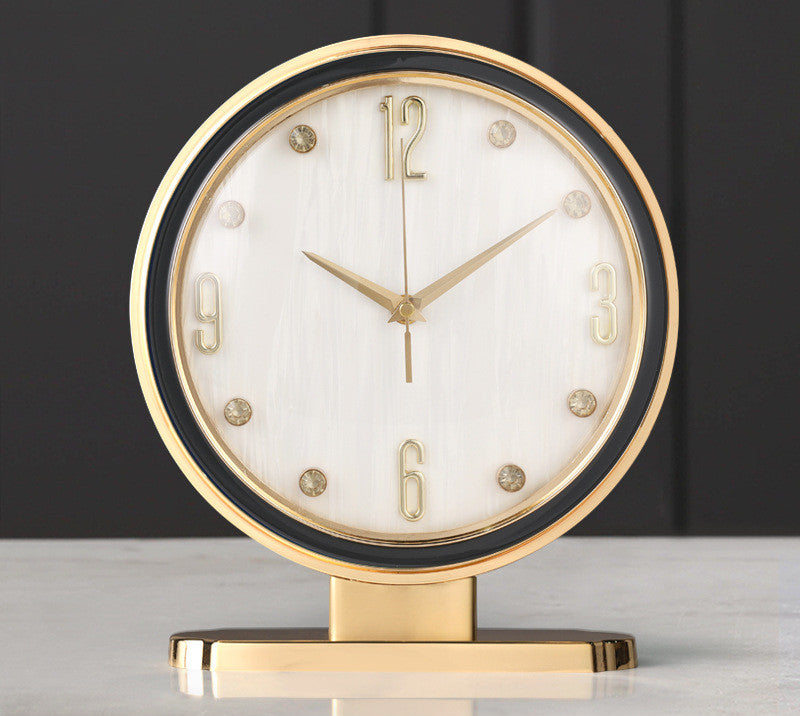 Gold Body Circle Desk Clock (Multiple Colors)