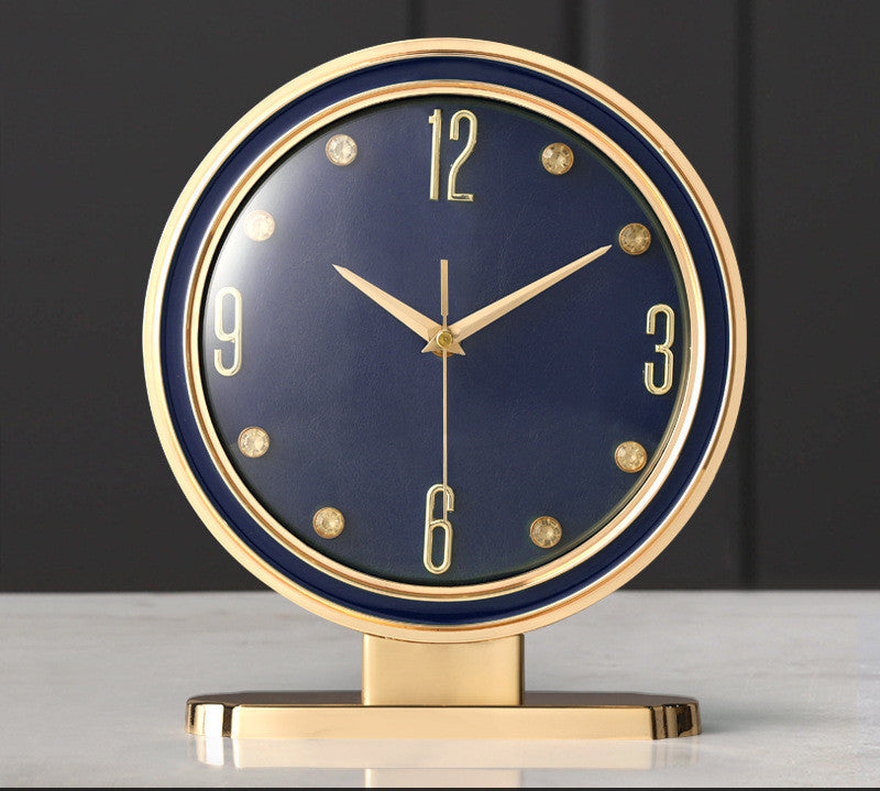 Gold Body Circle Desk Clock (Multiple Colors)