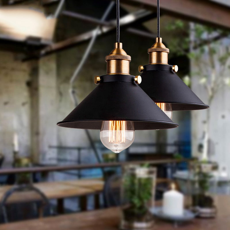 Black Cone Pendant Light