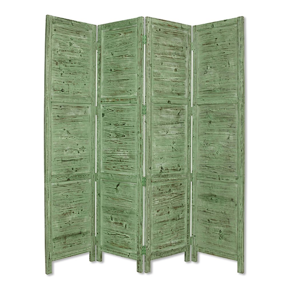 84" Wood Folding Four Panel Room Divider