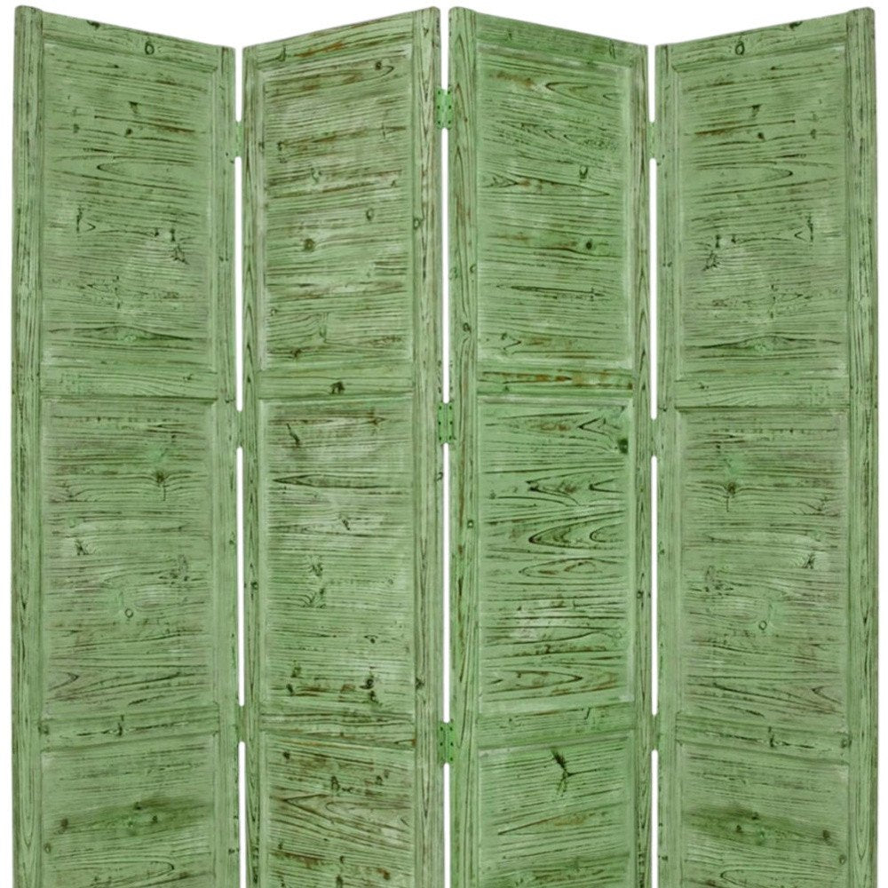 84" Wood Folding Four Panel Room Divider