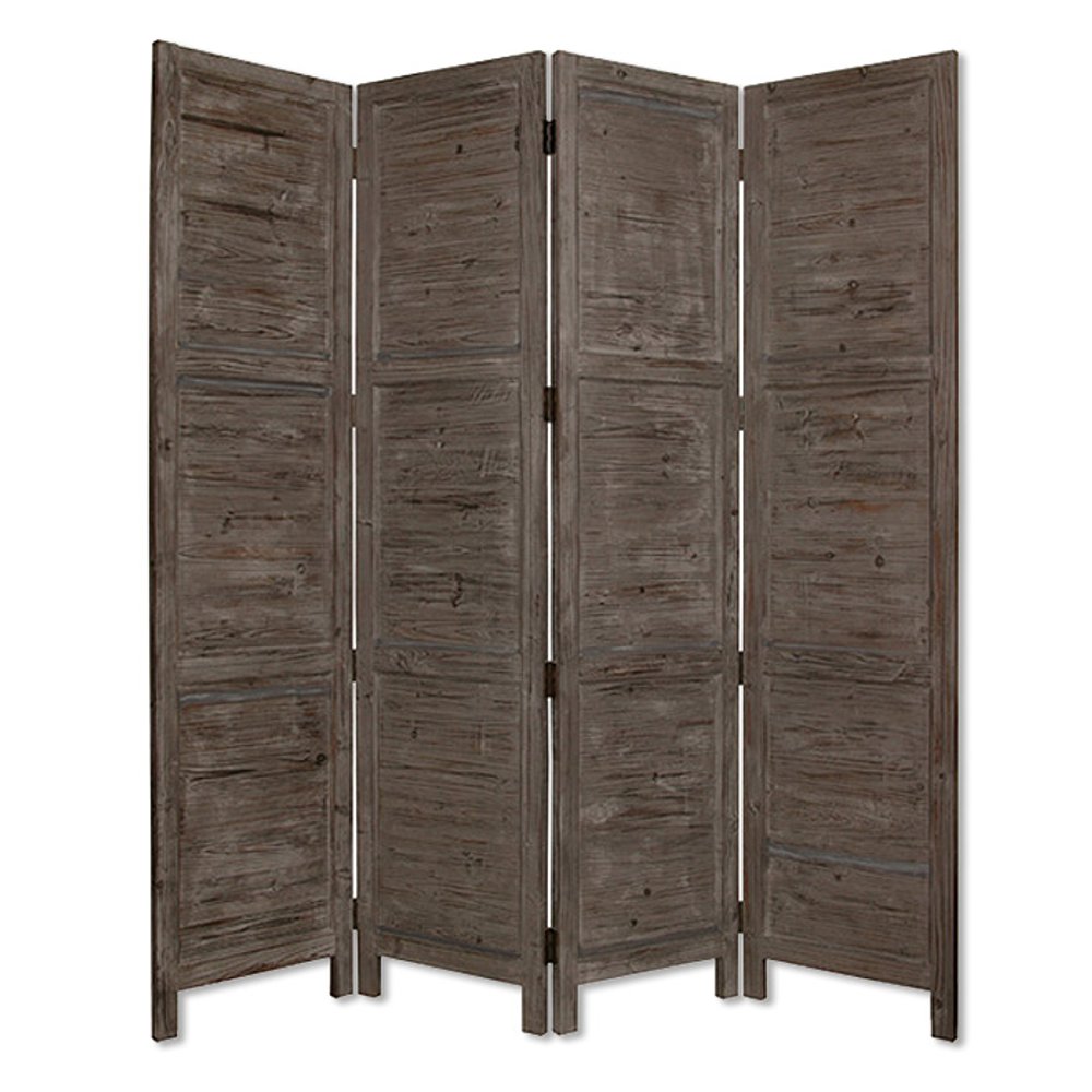 84" Wood Folding Four Panel Room Divider