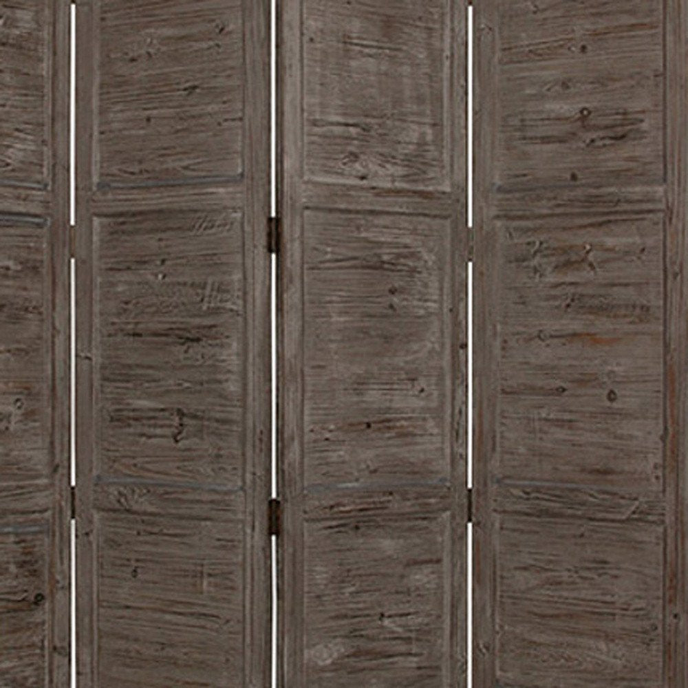 84" Wood Folding Four Panel Room Divider