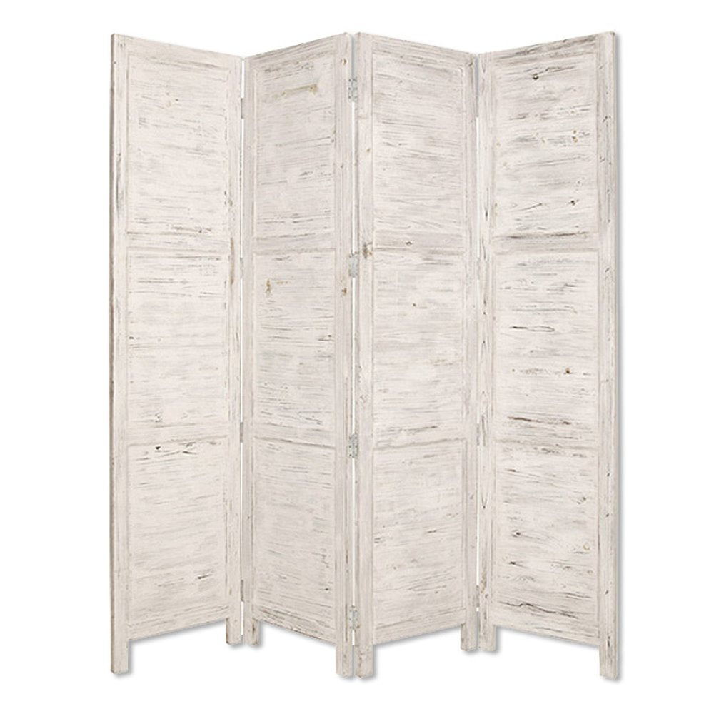 84" Wood Folding Four Panel Room Divider
