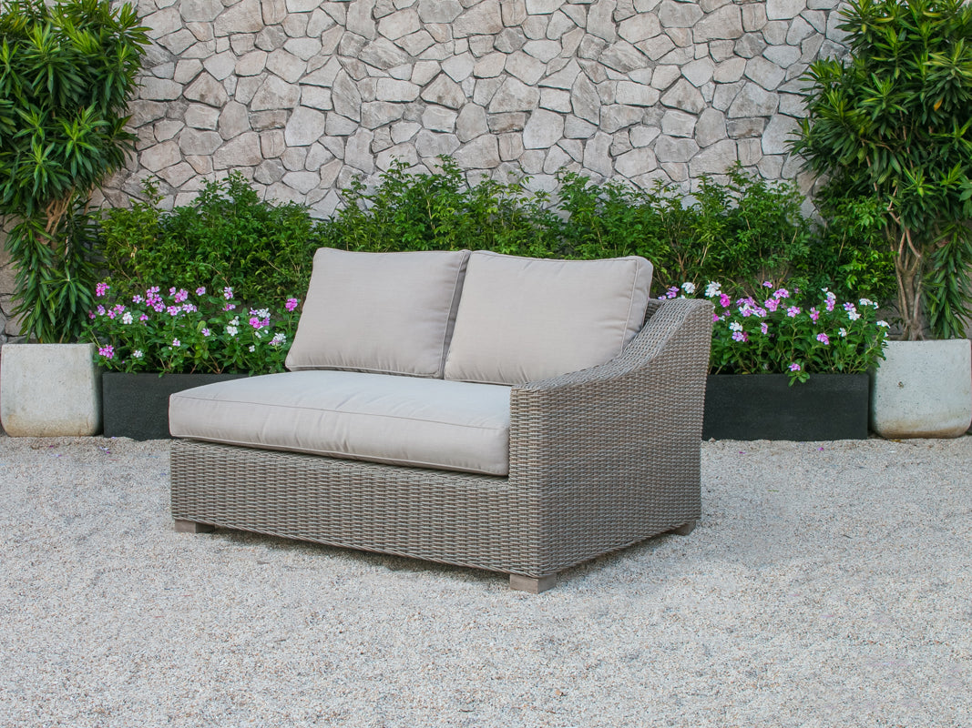 Gray Rattan Outdoor Sectional Sofa