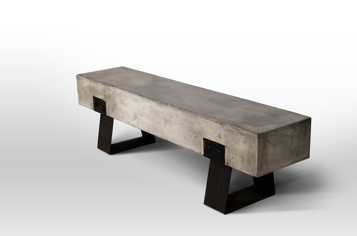 75" Indoor/Outdoor Concrete Bench