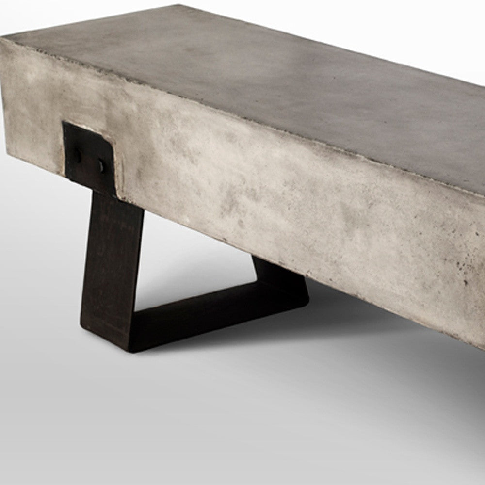 75" Indoor/Outdoor Concrete Bench