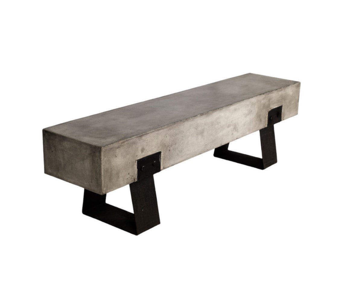 75" Indoor/Outdoor Concrete Bench