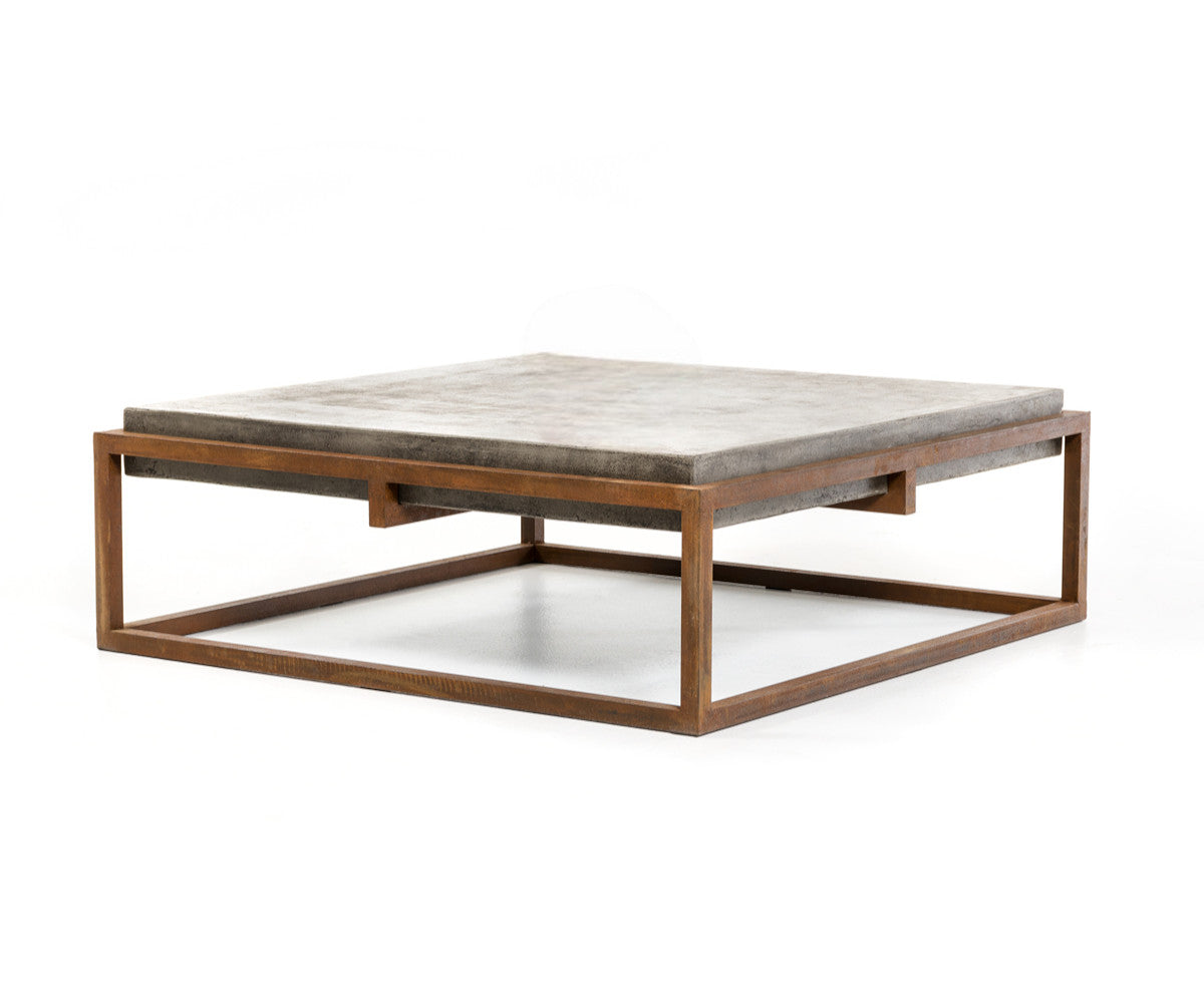 42" Bronze Concrete Top Coffee Table