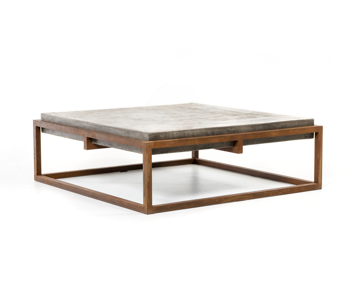 42" Bronze Concrete Top Coffee Table