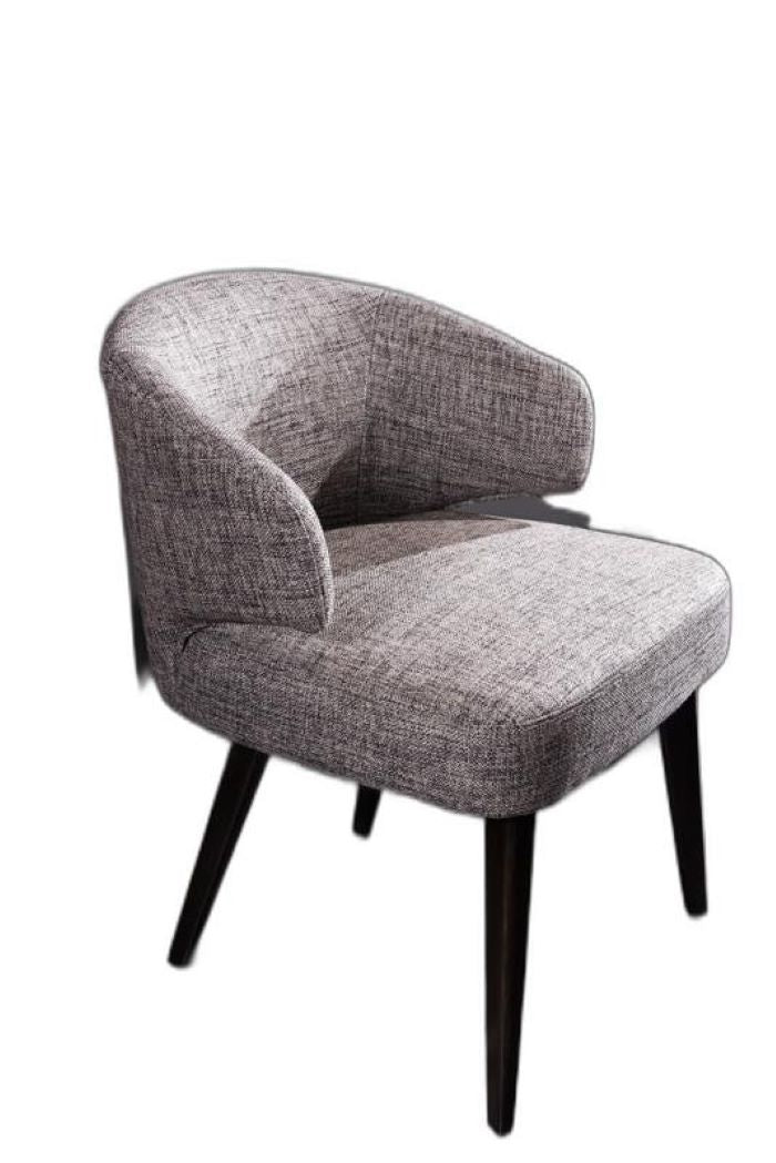 23" Gray and Black Retro Dining Chair