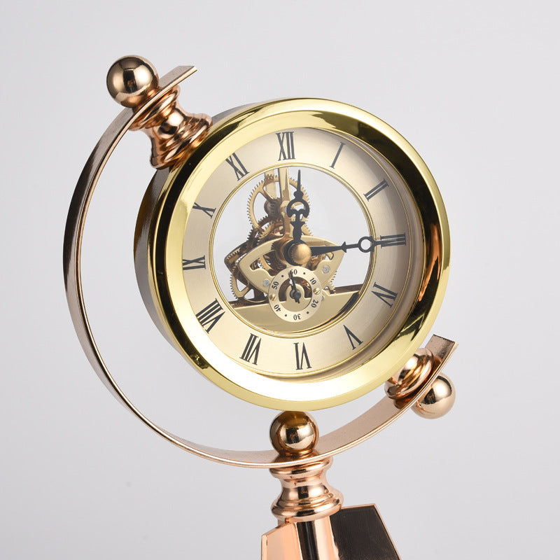 10" Gold Pendulum Desk Clock