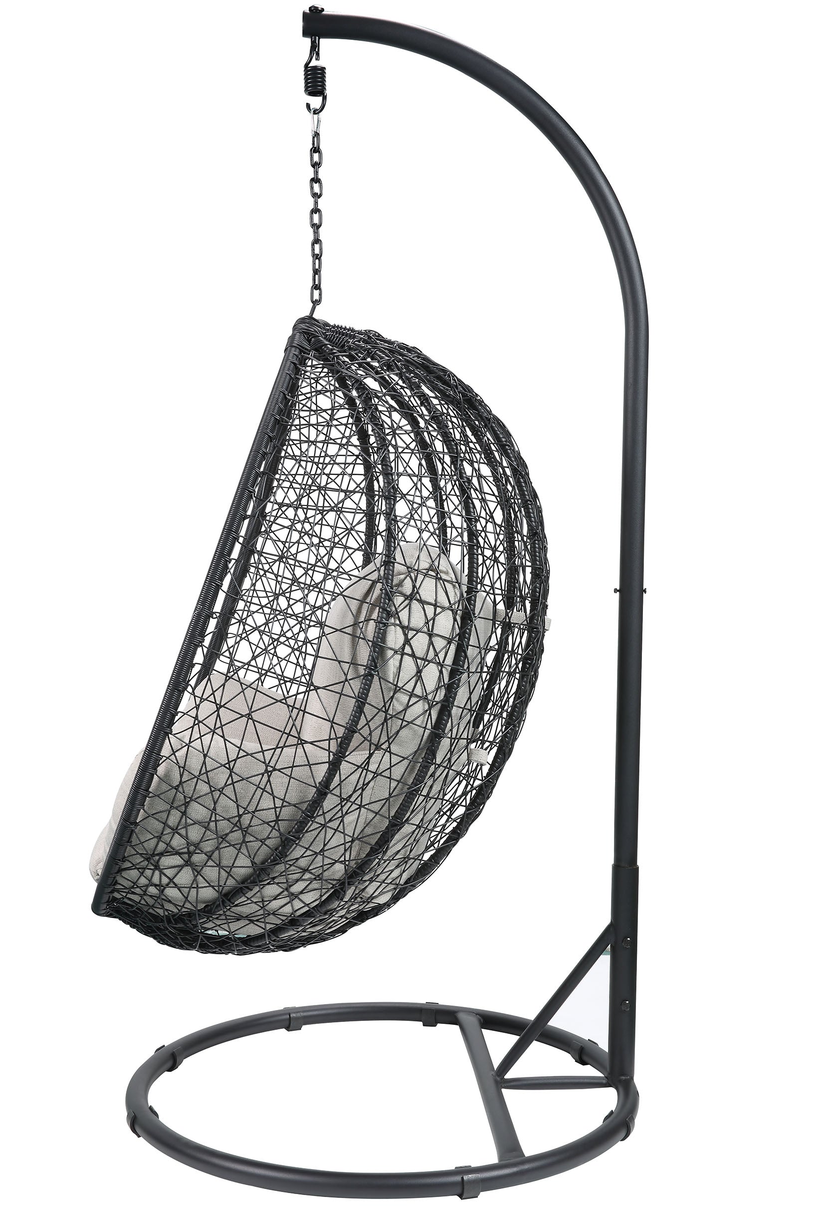 38" Outdoor Metal Swinging Egg Chair